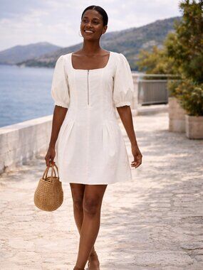 proenza schouler white mini dress Bateau Neckline Mini Dress